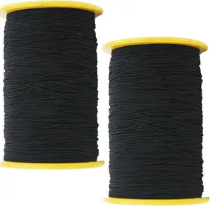 2 count 0.5mm Thickness 547 Yard Elastic Thread Black