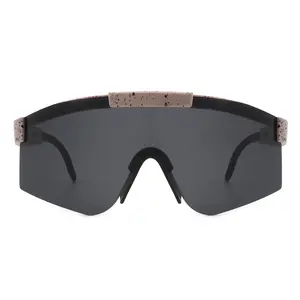 Visor Sunglasses- Black, White