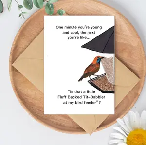 Funny Bird Birthday Card – Sarcastic Humor Greeting