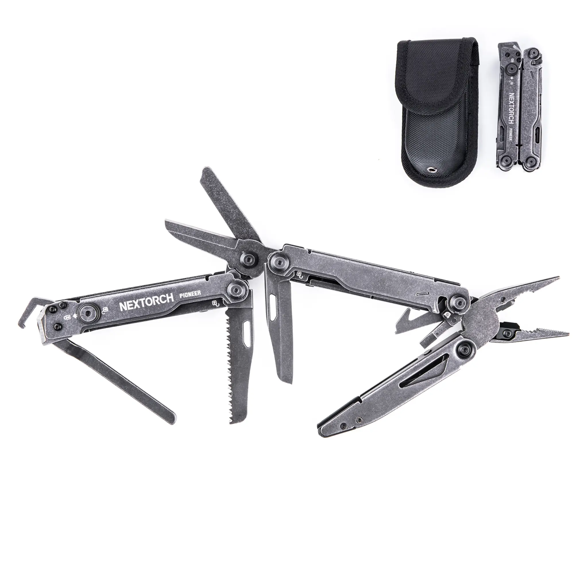 NEXTORCH Pioneer MT20 Multitool with Glass-Breaking Tip for Sports & Outdoor, Camping & Hiking Activities