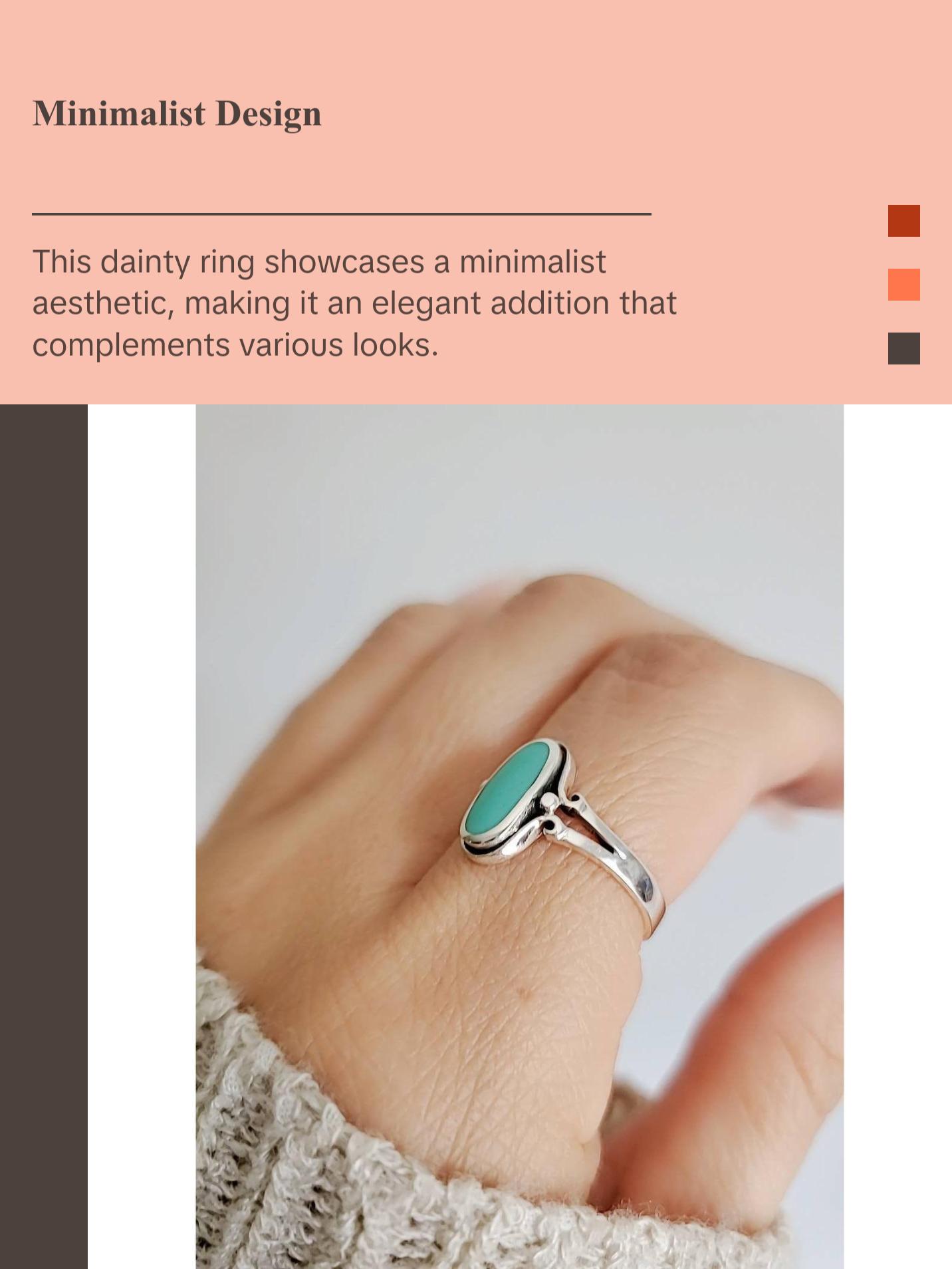 Sterling Silver Oval Turquoise Ring