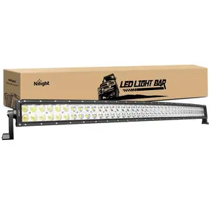 Nilight 42-Inch 240W Double Row Curved Aluminum Alloy Combo Beam Spot-Flood LED Light Bar, Automotive Vehicle Car Work Light Accessory