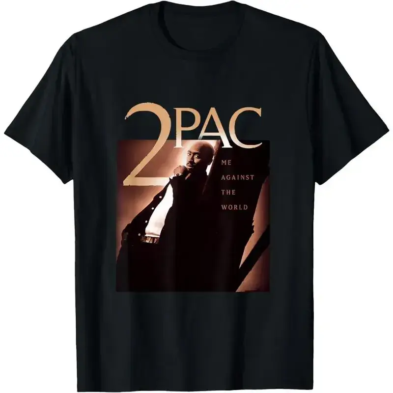 Women's 100% Cotton Round Neck Tupac Shakur Graphic T-Shirt - Casual, Black-e274227, Short Sleeve, Vintage Streetwear, Classic Fit, Lady Targeted, Small, Tshirt, Top, Shortsleeve, Everyday, Distressed Look, Crew Neck, Fashion