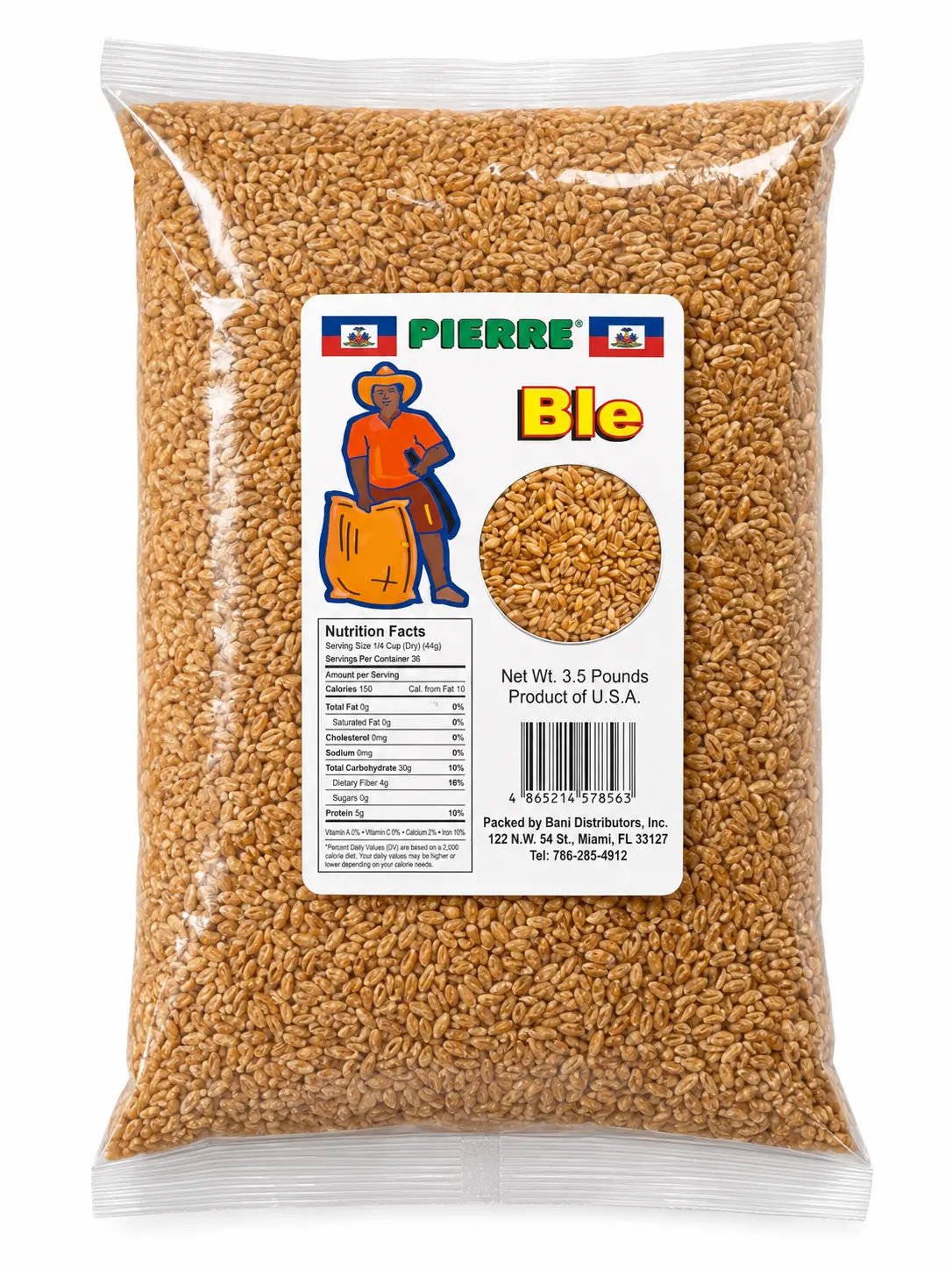 Premium Whole Wheat Grain – Natural Dry Wheat Kernels | 3.5 lb Bulk Pack