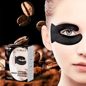 Caffeine Night Sleep Eye Mask with Niacinamide, Centella Asiatica Extract, Pearl Extract - Anti-Wrinkle, Anti-Aging, Brightening, Firming Skin Care for Eye Area - Hydrating, Moisturizing, Skin-Friendly Mask for Overnight Care-SD54-DH54