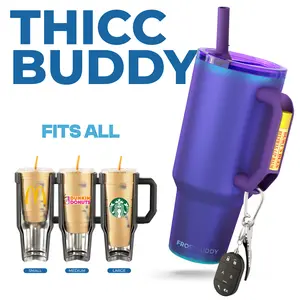 Thicc Buddy - Leak Proof - Double Wall Vacuum Sealed Tumbler - Handle Fits Lip Balm & Keys - Drinkware Thicc Buddy - Leak Proof - Double Wall Vacuum Sealed Tumbler - Handle Fits Lip Balm & Keys - Drinkware