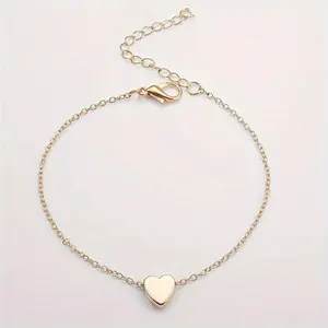 [Heart Bracelet Gift] 1pc of Fashionable and Minimalist Heart-shaped Women's Bracelet, Daily Wear Hand Jewelry Gift