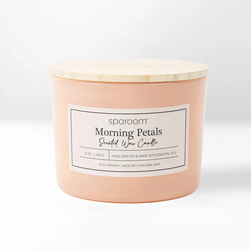 Morning Petals Candle - Floral Candle with Elegant Design and Soft Light for Home Decor