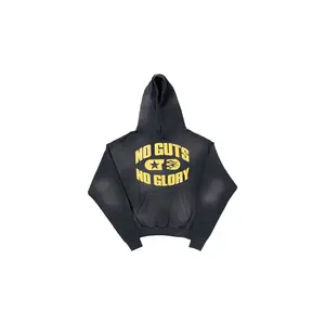 Hellstar No Guts No Glory Hoodie "BLACK" 9357 1FW230106NGNGH WASH