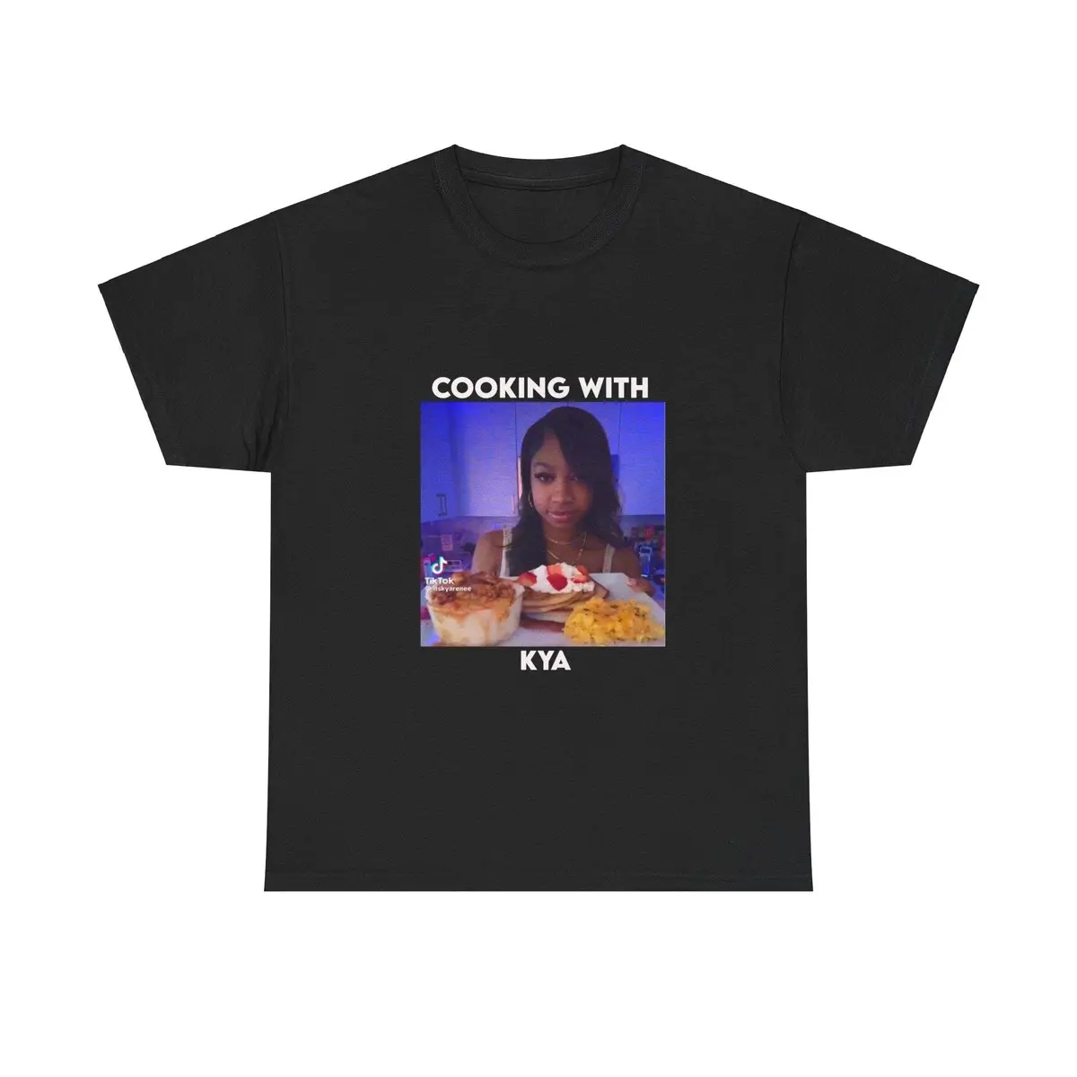 Cooking with Kya Graphic Tee - Unisex Heavy Cotton Short Sleeve Shirt for Foodies and Chefs