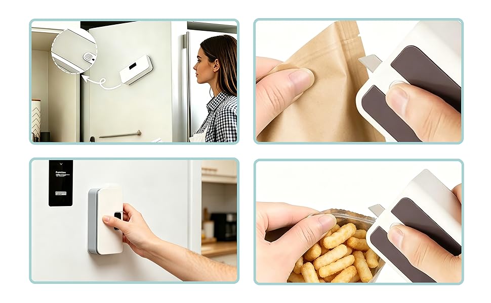 2026 New USB-C Rechargeable Mini Bag Sealer Magnetic – Portable 2-in-1 Bag Sealer and Cutter with Magnetic Fridge Design, 6-Level Heat Control & LED Screen, Compact Food Storage Tool for Home, Travel & Picnics