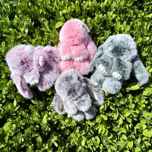 Handmade Soft Bunny PomPom Keychain – Cute Plush Charm for Phone, Bag, or Car | Fashion Accessories & Thoughtful Gift for Women & Girls
