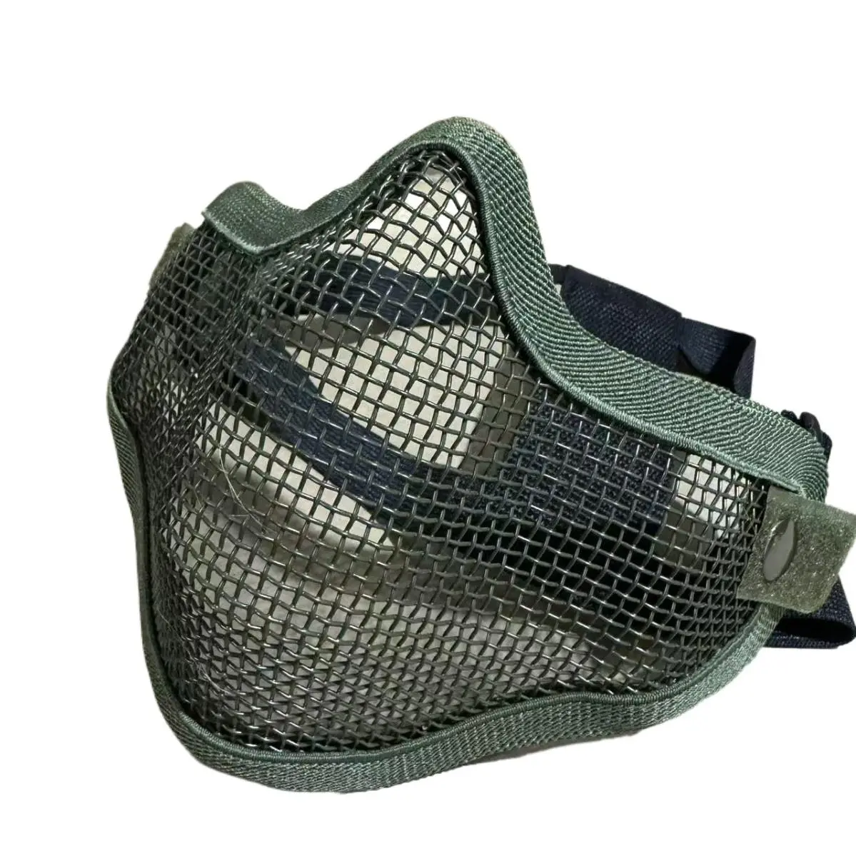 Unisex Double-Belt Steel Wire Breathable Half-Face Camouflage Tactical Windproof Face Mask - Protective Masks for CS Field, Tactical Training (Adults)
