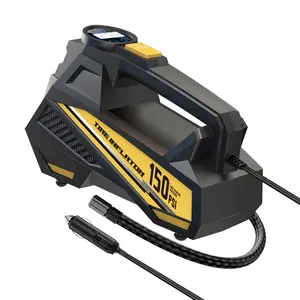 【Christmas Gift】Tire Inflator Portable Air Compressor, 150PSI Air Pump for Car Tires, Bike Pump with Tire Pressure Gauge & LED Light, 12V DC Tire Pump for Cars, Motorcycles,  cars accessories,car stuff  Automotive Maintenance Tools tire inflator portable