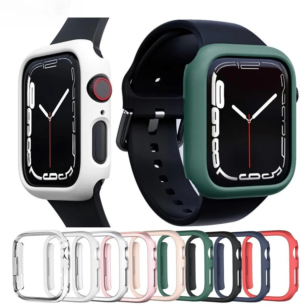 Matte Hollow-Out iWatch Protective Cover with Bezel - Wearable Tech Accessories for Apple Watch Series 10, 9 & 8 - Offers Reliable Protection