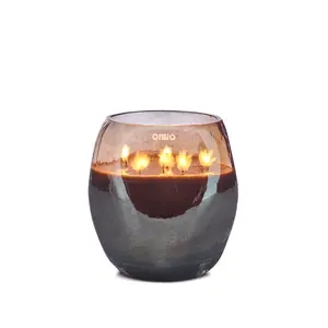 ONNO Collection Cape Champagne Candle - Handmade Glass Art Candle in Luxury Black Gift Box - High-Quality Mineral Wax & Egyptian Cotton Wick - Natural Organic Shape for Relaxation