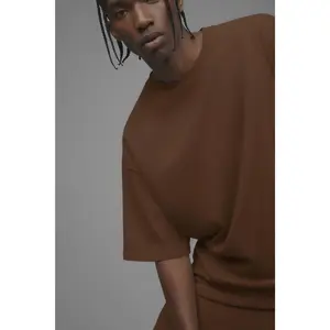 410 Oversized Fleece Tee - Chestnut