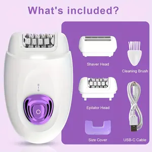2 In 1 Rechargeable Electric Epilator Silky Smooth Hair Removal Device, Shaver For Women