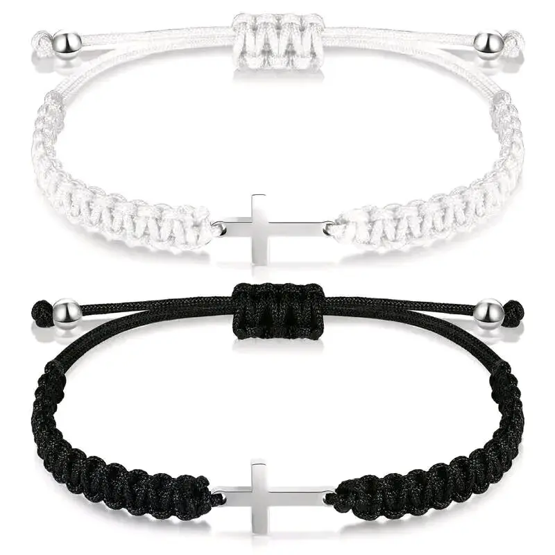 briaded rope cross Bracelet