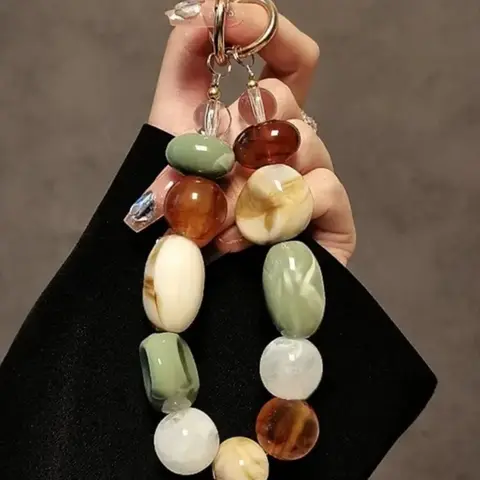 Handmade Multicolor Beaded Keychain Pendant, Unique Design Handcrafted Jewelry Accessory, Key Accessories, Perfect Gift Idea for All Occasions