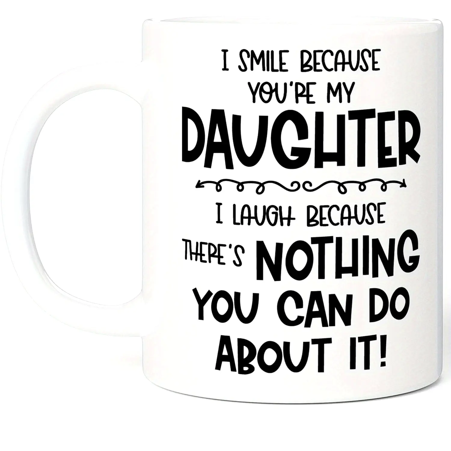 Sweet & Salty Daughter Mug, Daughter Gifts from Mom Dad, Mothers Day Gifts for Daughter, Happy Birthday Gifts for Daughters Adult, Funny Christmas Gifts for Daughter 11oz White