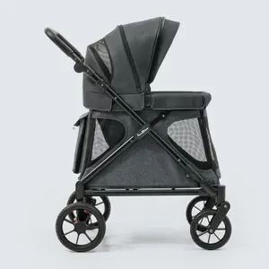 Q1 2.0 Stroller Wagon | Charcoal Gray, Included Rain Cover And Travel Bag