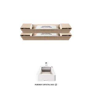 PETKIT Crystal Cat Litter with Tray, Suitable for Purobot Crystal Duo Automatic Litter Box, Dust-Free Mess-Free No Refilling, Odor Control (White-Original Unscented, 4.5 lb each pack)