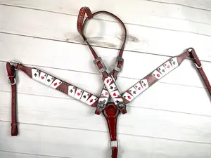 Vegas Aces Painted Leather Tack Set