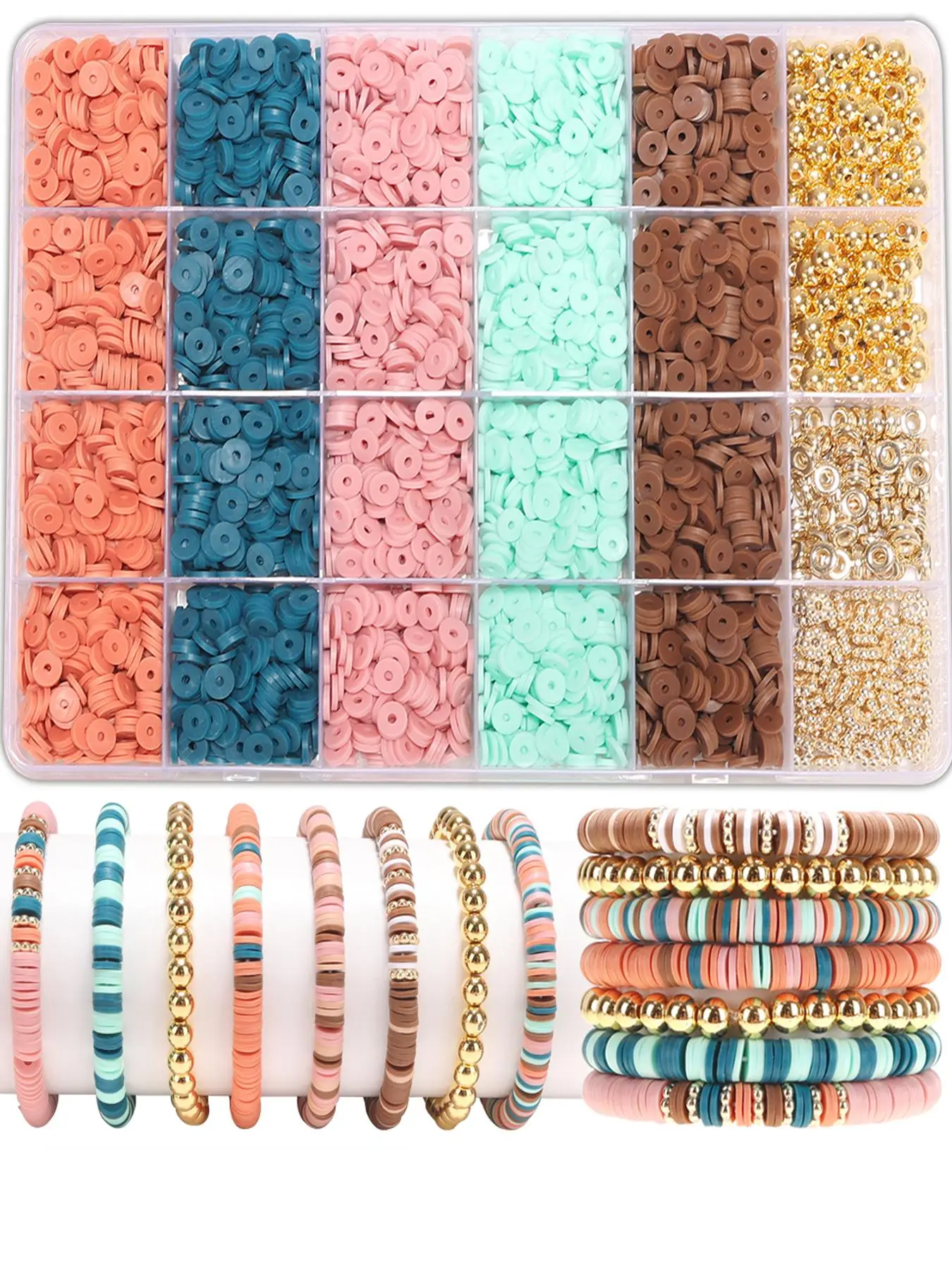Boho Style Beaded Bracelet Kit, Fashionable Beaded Bracelet Making Kit for Girls, DIY Jewelry Making Kit for Women & Girls for Gift