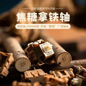 Caramel Latte V2 Switch 45g Linear Pre-Lubed 5 Pins HotSwap Switches For Mx Gaming Mechanical Keyboard