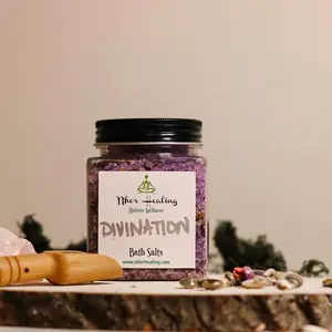 Divination/Psychic Power/Psychic Protection Herbal Bath Salt Blend - Relaxing and Soothing Bath Experience with Dead Sea Salt & High Vibrational Ingredients