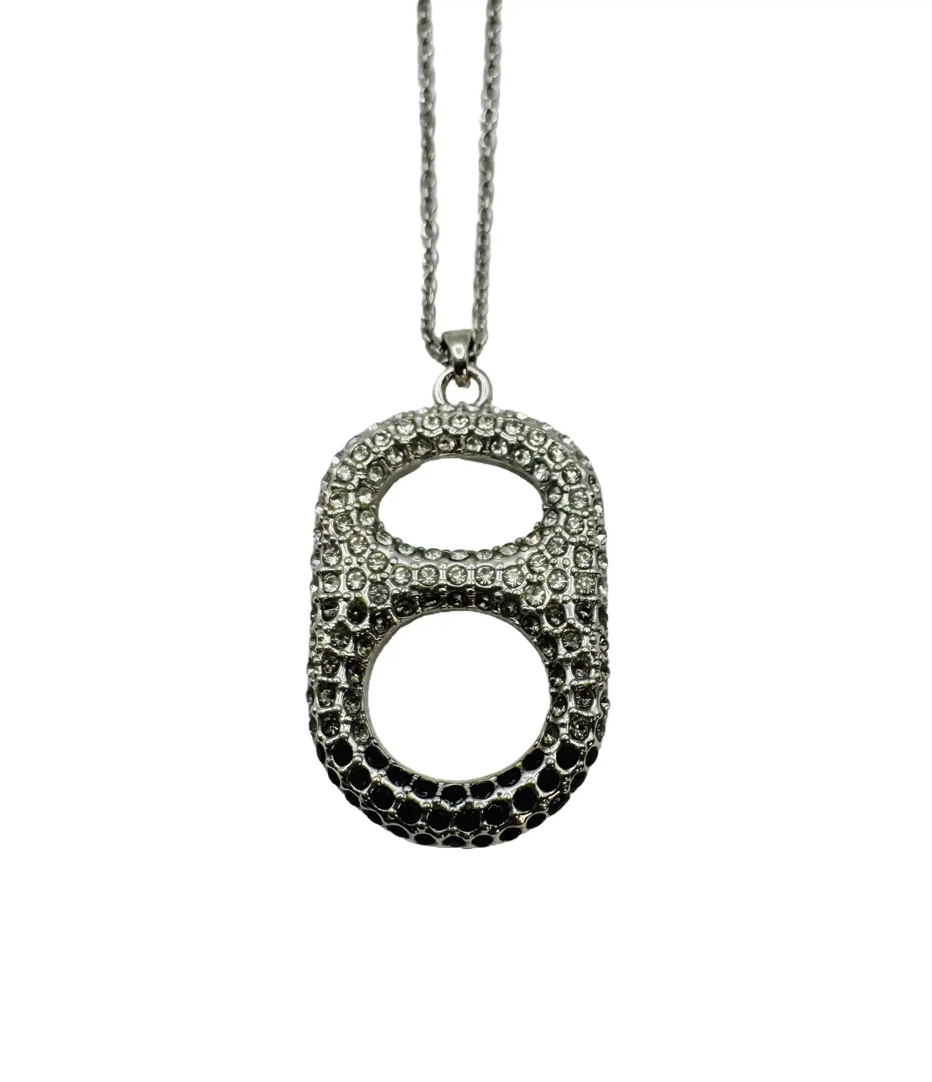 Tab~ulous Moonlit Glam Ombre Floating Poptab Necklace, Collector-Worthy Storage, Crystal-Clear Floating Pendant, Daily Wear, Ideal for Gifting
