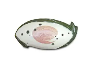 STL Ocarina - Seasons Ocarina: Spring in F Major (Tenor) Handcrafted Ceramic 12-Hole Ocarina
