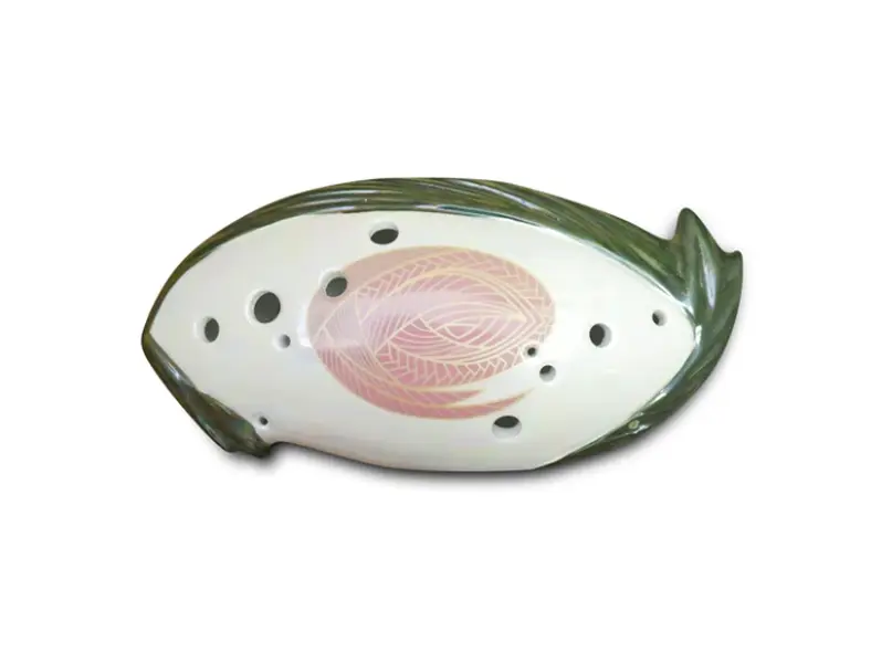 STL Ocarina - Seasons Ocarina: Spring in F Major (Tenor) Handcrafted Ceramic 12-Hole Ocarina