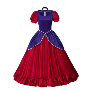Evil Sister Anastacia Cosplay Dress Princess Step Sister Red Dress Princess Ball Gown Women Halloween Carnival Costume Clothing Elegant