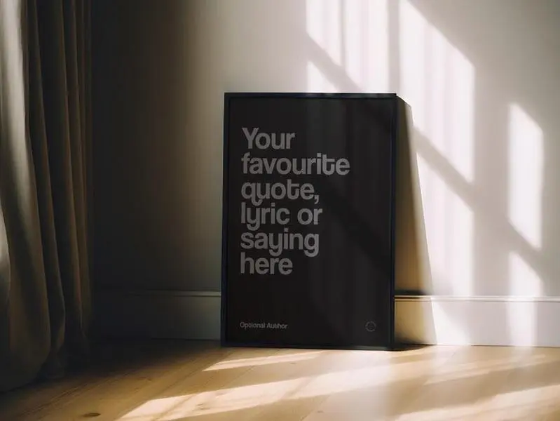 Personalized Quote Poster - Typography Wall Art, Custom Text Sign Print for Home Decor (Contact Us for Customization)