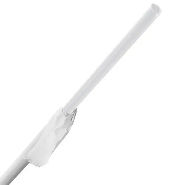 [1,200 ct] Giant Straws | Individually Wrapped | Clear (0.31" x 10.25")