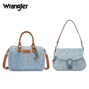 Wrangler Crossbody Purse Small Top Handle Bag x Shoulder Bag for Women with Detachable