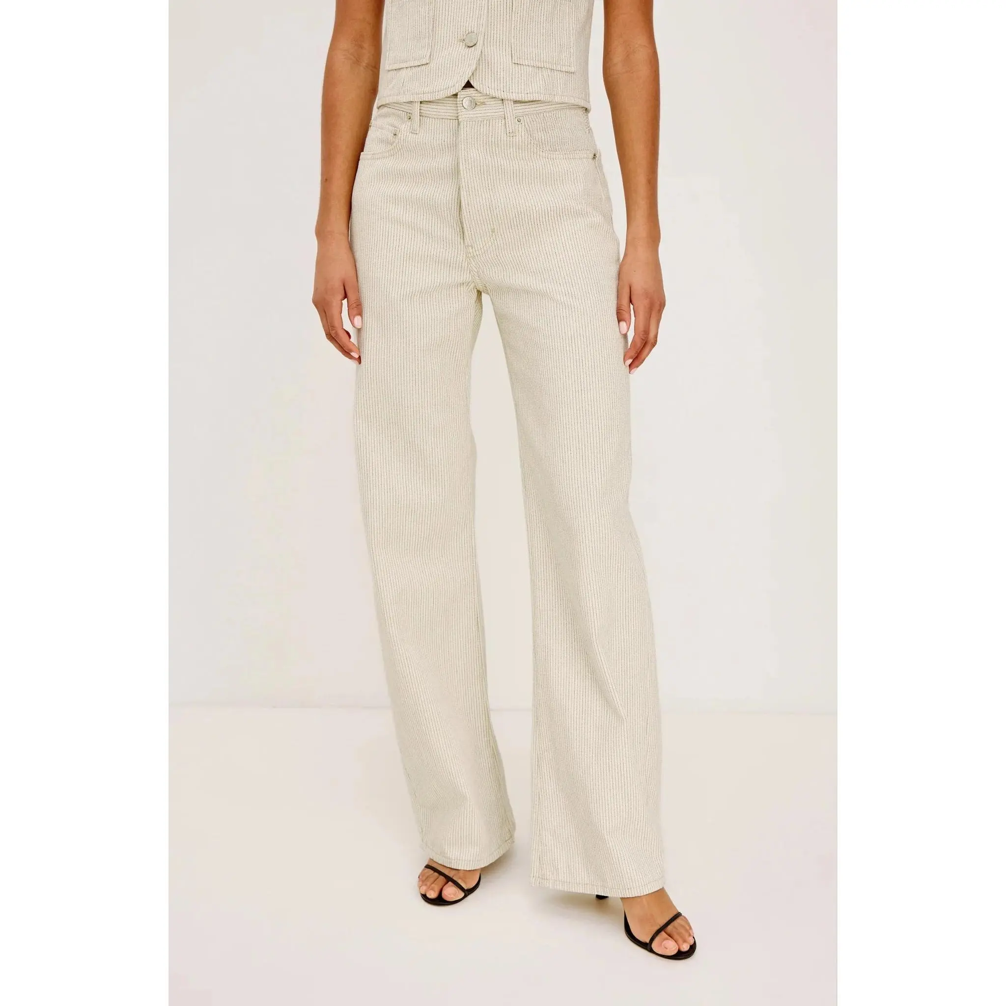 Rails Belmont Arc Denim Ecru Railroad Stripe