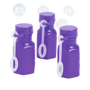 Bulk 48 Pc. Mini Hexagon Purple Bubble Bottles