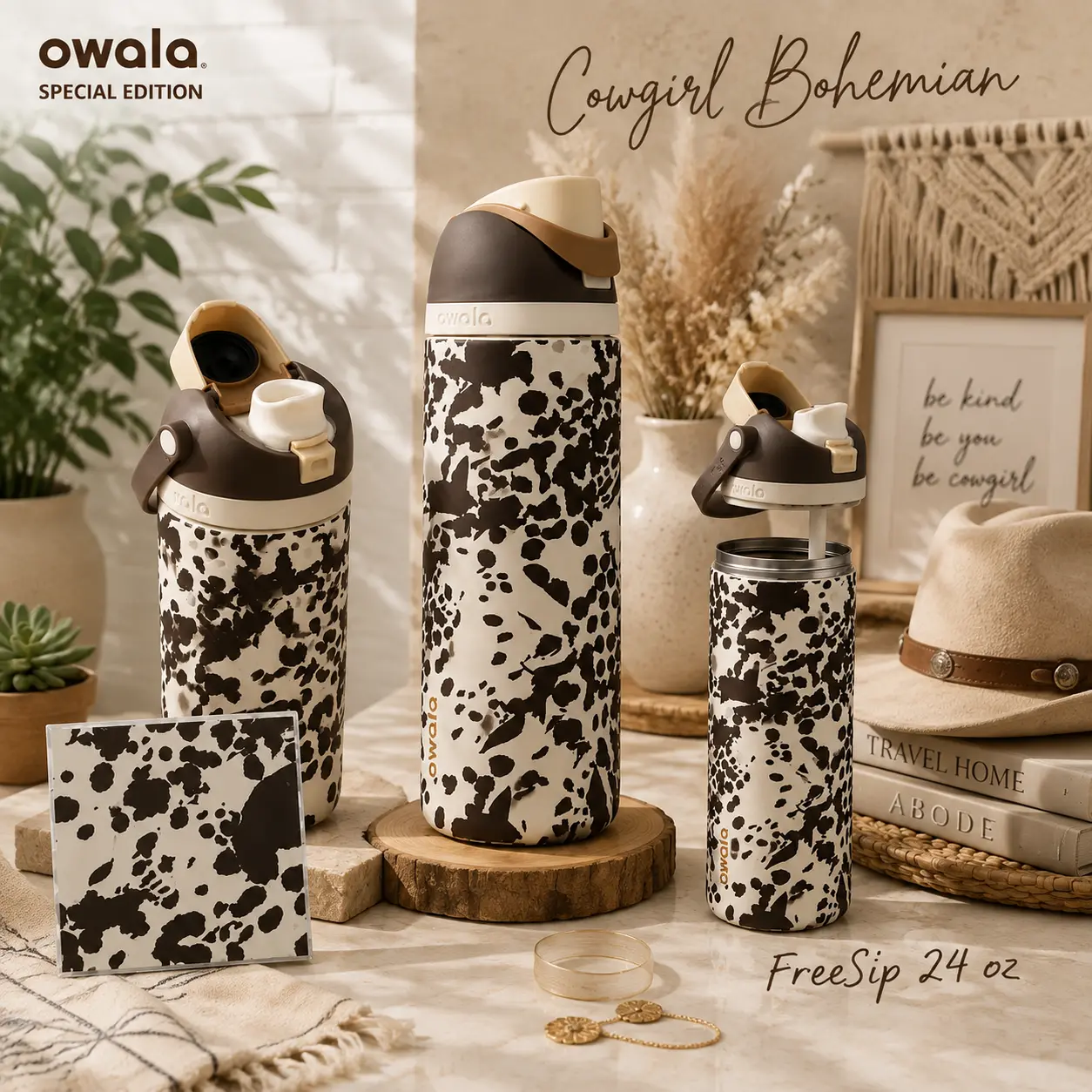 2026 Owala FreeSip 32oz Cowgirl Core Limited Edition Insulated Water Bottle