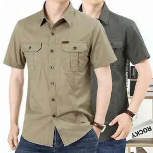 Quick Dry Short Sleeve Thin Lapel Cargo Shirt