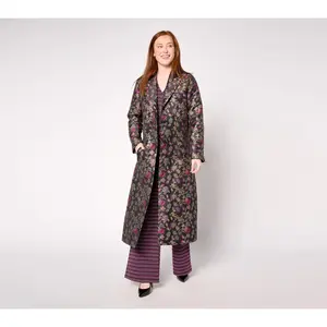 by Stacy London Regular Floral Brocade Topcoat