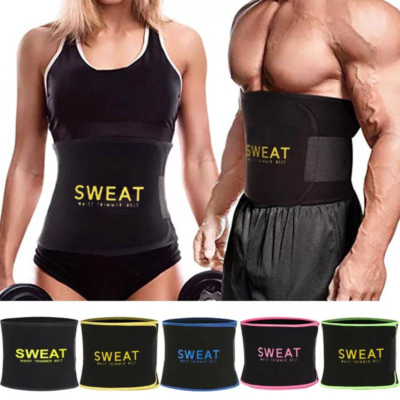 Sauna Sweat Ab Waist Trainer Belt for Women and Men - Sweat Band Waist Trainer Belt for Sports Training Gym Workouts, Men Women Sportswear, Womenswear, Fajas Para Mujer, 3 Adjustable Sizes, 5 Color Choose