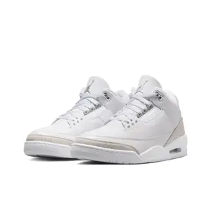 Pure White Leather Mid-Top Sneakers with Tone-on-Tone Elephant Print and Silver Metallic Accents