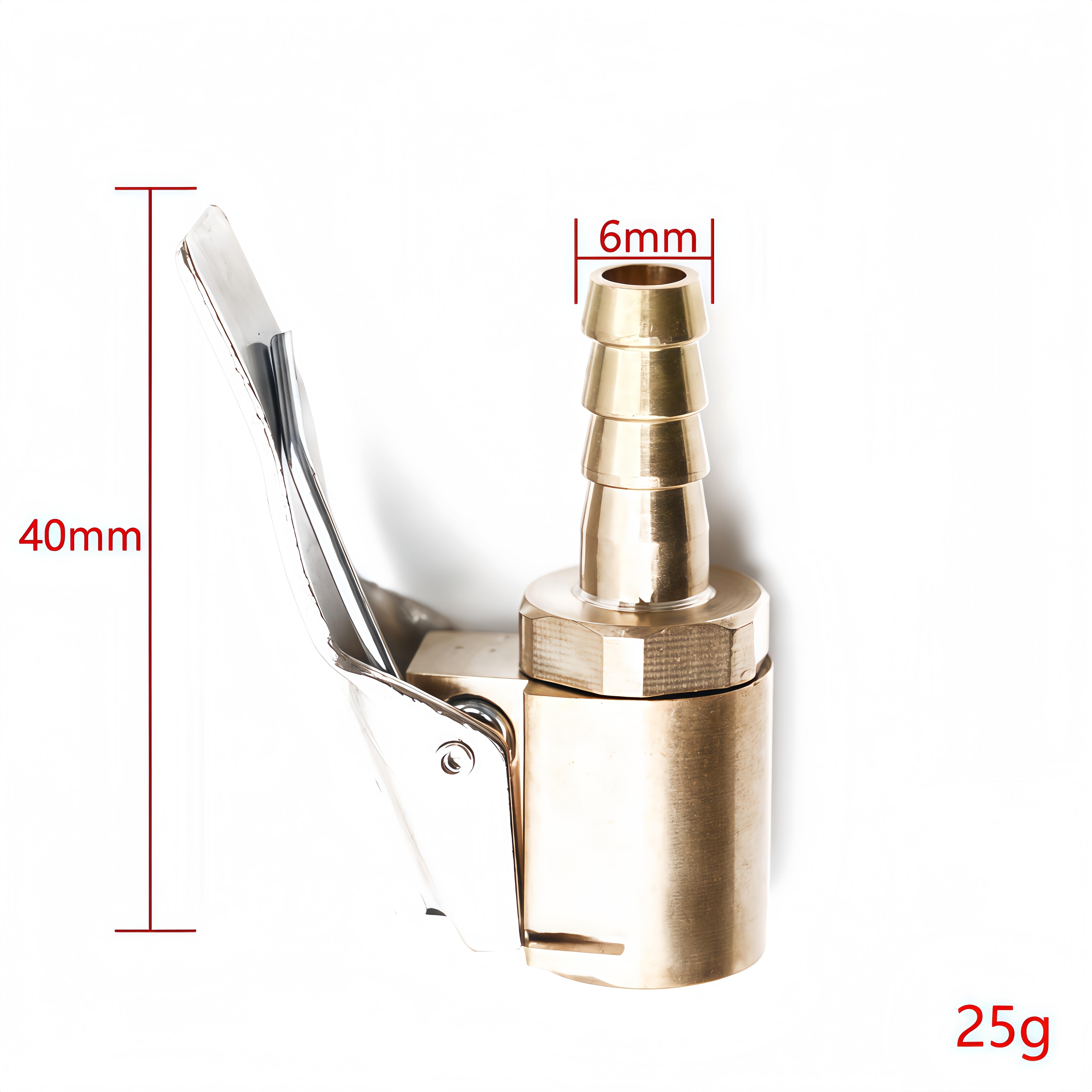 Tire Inflation Quick Connector Solid Brass Air Chuck Nozzle Adapter No Air Leakage One-Click Locking Design Universal Car Motorcycle Bike Tire Inflator Pump Adapter Must-Have Auto Repair Tool