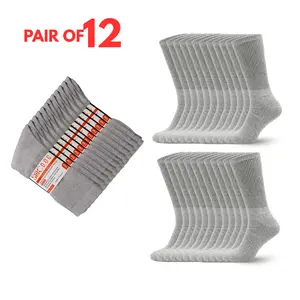 12 Pairs – Diabetic Crew Socks for Men & Women – Doctor Approved Medical Support Socks – Non-Binding Seamless High Cotton Blend – Breathable Soft Crew Socks – Menswear & Womenswear – Socks Sizes 9-11, 10-13 & 13-15