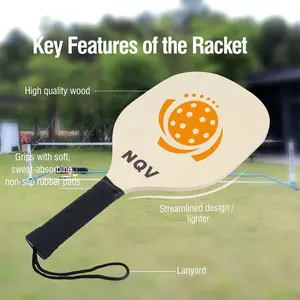 NQV Sports Professional Outdoor Pickleball Set - 4 Wooden Paddles, 22-foot Net, 4 Balls, Duffel Bag, 2 Chalks, USAPA Compliant for Indoor & Outdoor Use volleyball#TikTokShopBlackFriday