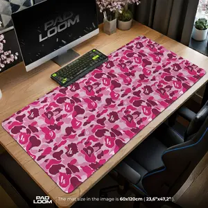 Mouse Pad - Pink Camo Sneakerhead Gaming Desk Mat, Anime Mouse Pad, Desk Mat, pc accessories.
