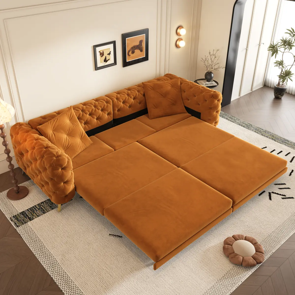 97.7"+ Ottoman  + Orange